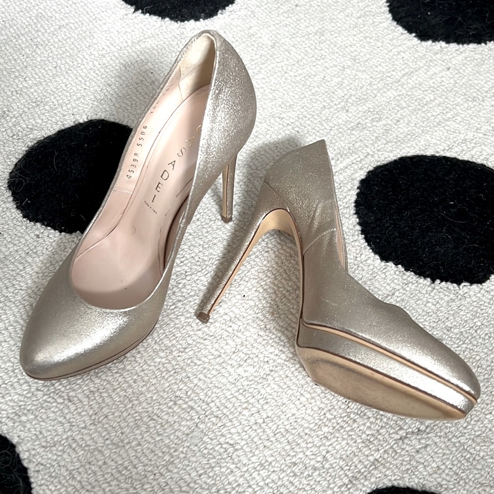 Casadei Gold Heels